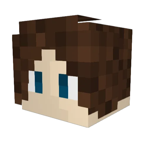 CoensPuppy Minecraft avatar head, 3D render