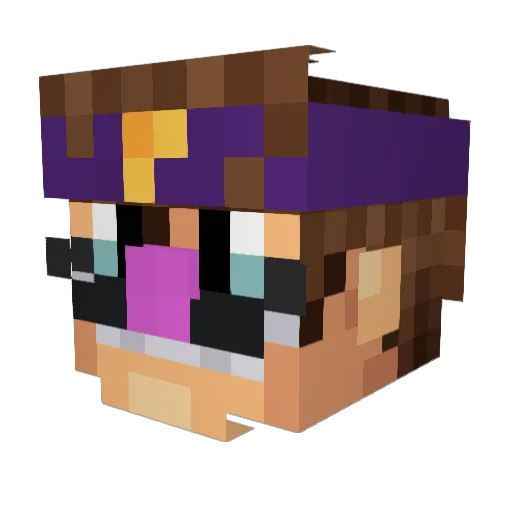 Coesius Minecraft avatar head, 3D render