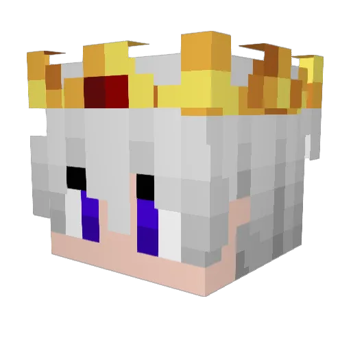 Cofalka Minecraft avatar head, 3D render