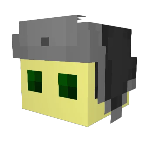 CofeeBee Minecraft avatar head, 3D render