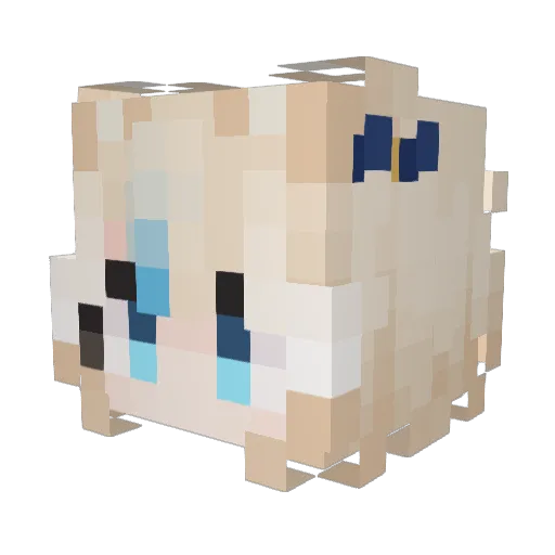 Cofeine Minecraft avatar head, 3D render