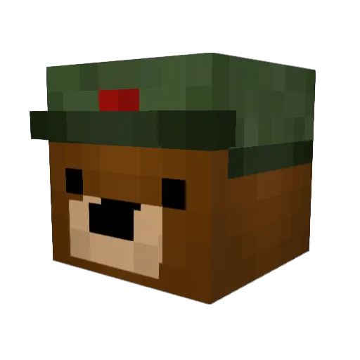 CoffeeBear97 Minecraft avatar head, 3D render