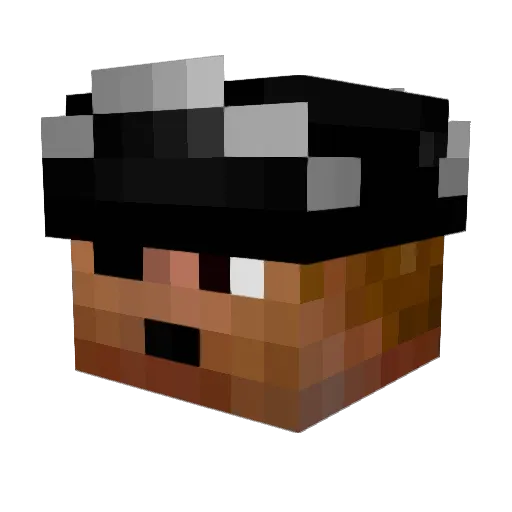CoffeeCakeJones Minecraft avatar head, 3D render
