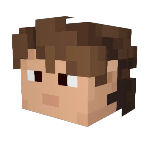 CoffeeCat06 Minecraft avatar head, 3D render
