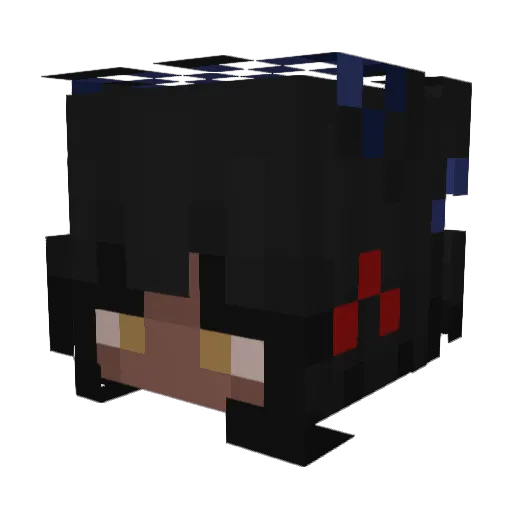 CoffeeHours Minecraft avatar head, 3D render