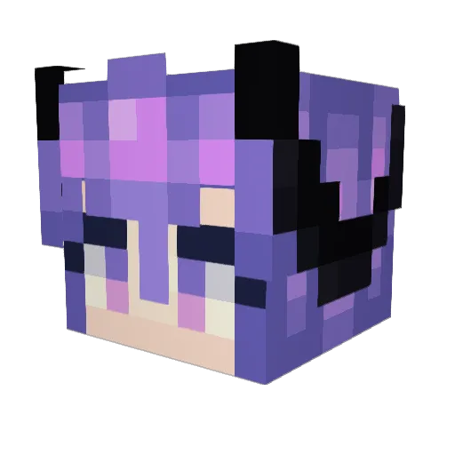 CoffeeMilkKitty Minecraft avatar head, 3D render