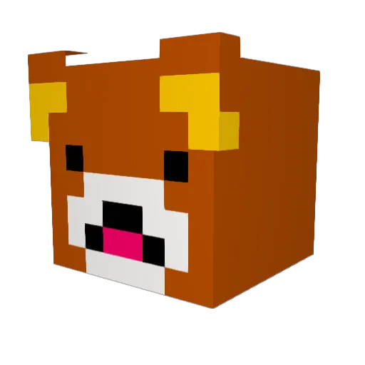 CoffeeNaMu Minecraft avatar head, 3D render