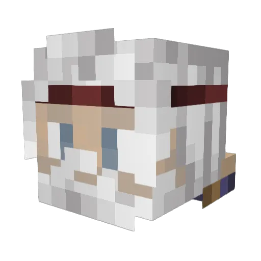 CoffeeViking Minecraft avatar head, 3D render