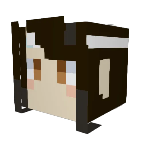 Coffeeborn Minecraft avatar head, 3D render