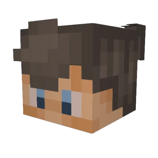 Coffeedebt Minecraft avatar head, 3D render