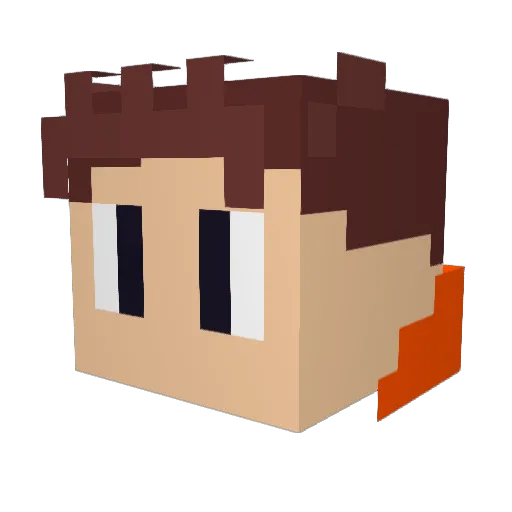 Coffeek41 Minecraft avatar head, 3D render
