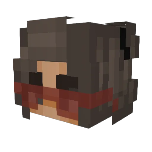 Coffeeless Minecraft avatar head, 3D render