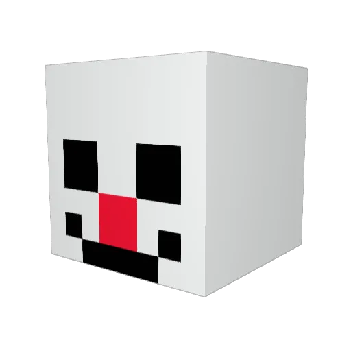 Coffeell Minecraft avatar head, 3D render