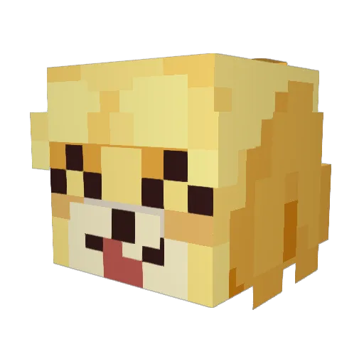 Coffeli Minecraft avatar head, 3D render
