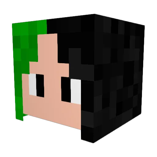 CoffinPaste Minecraft avatar head, 3D render