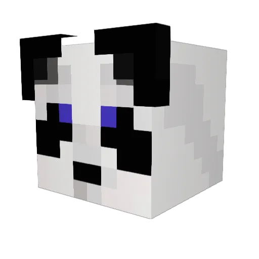 CofyPanda Minecraft avatar head, 3D render