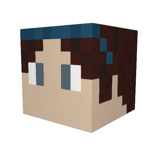 Coganor Minecraft avatar head, 3D render