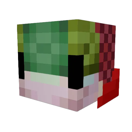 Cogger Minecraft avatar head, 3D render