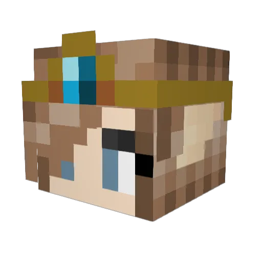 Coggler Minecraft avatar head, 3D render
