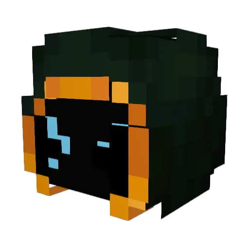 Cogie_X Minecraft avatar head, 3D render