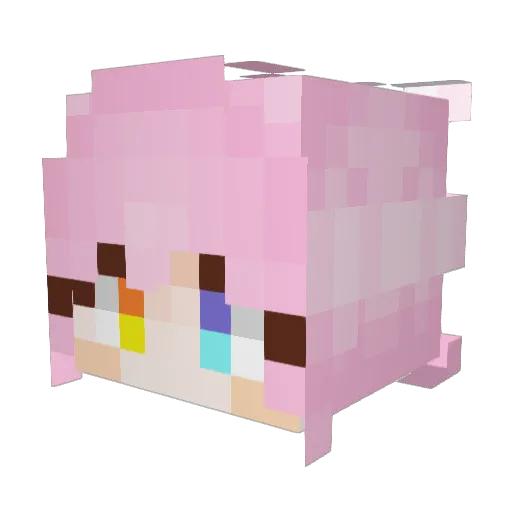 Cogumin Minecraft avatar head, 3D render