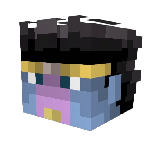 Cohenxz Minecraft avatar head, 3D render