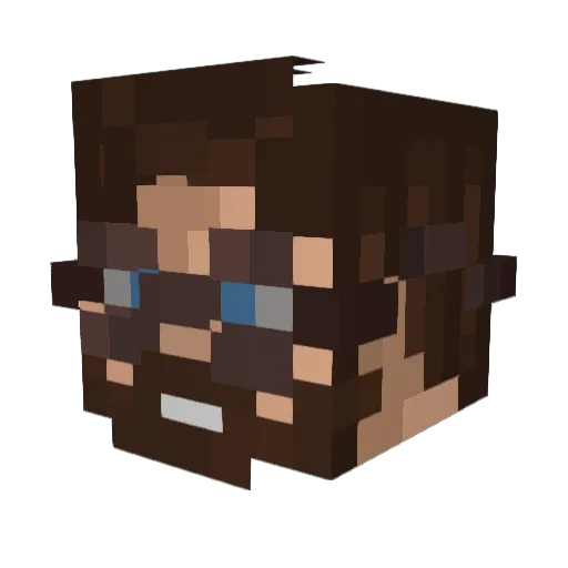 Cohla Minecraft avatar head, 3D render