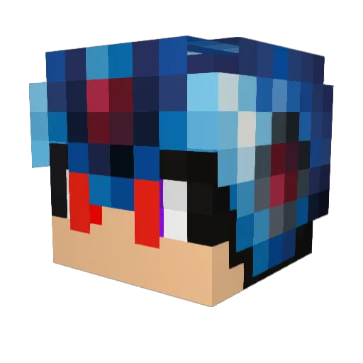 Coinflop Minecraft avatar head, 3D render