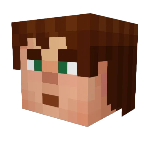 Coinydagoat Minecraft avatar head, 3D render