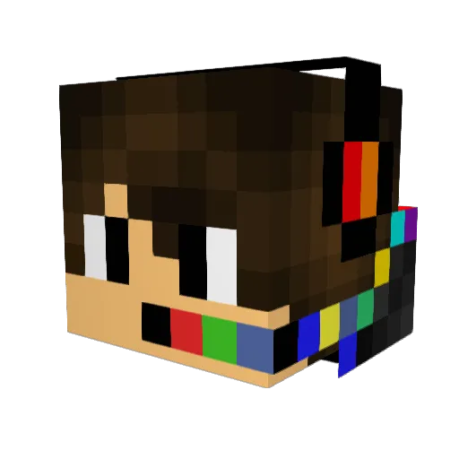 Cojo08 Minecraft avatar head, 3D render