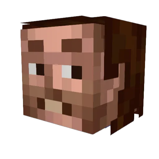 Cojomax99 Minecraft avatar head, 3D render
