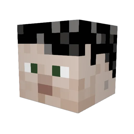 Cojoshooter Minecraft avatar head, 3D render