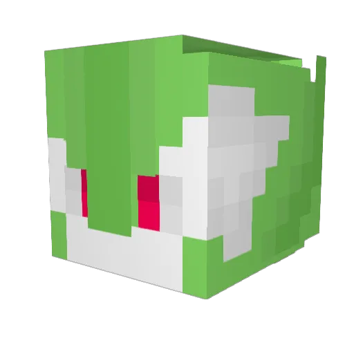 CokeHigh Minecraft avatar head, 3D render