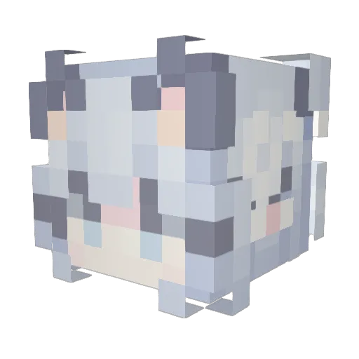 CokeNAGI Minecraft avatar head, 3D render