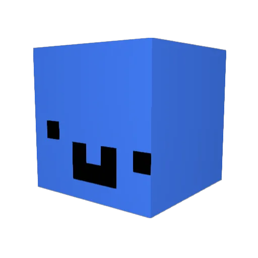 Cokebee Minecraft avatar head, 3D render