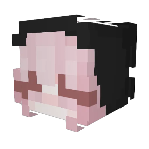 Cokee_ Minecraft avatar head, 3D render