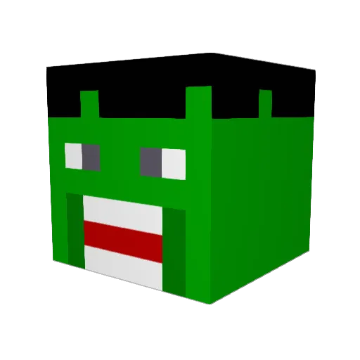Cokieeee Minecraft avatar head, 3D render