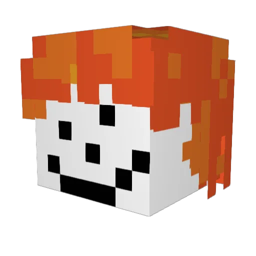 Coks Minecraft avatar head, 3D render