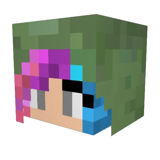 ColDPotatoes Minecraft avatar head, 3D render
