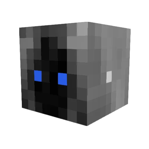 Col_317 Minecraft avatar head, 3D render