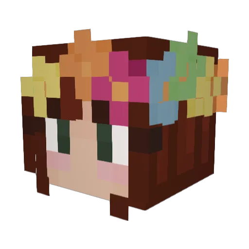 Cola23 Minecraft avatar head, 3D render
