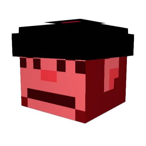 ColaCrack Minecraft avatar head, 3D render