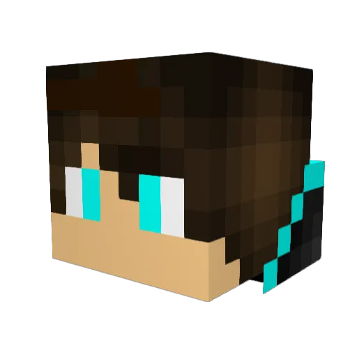 ColaLolly Minecraft avatar head, 3D render