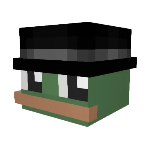 ColaMan Minecraft avatar head, 3D render