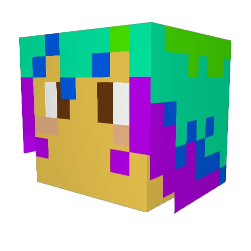 ColaPop123 Minecraft avatar head, 3D render