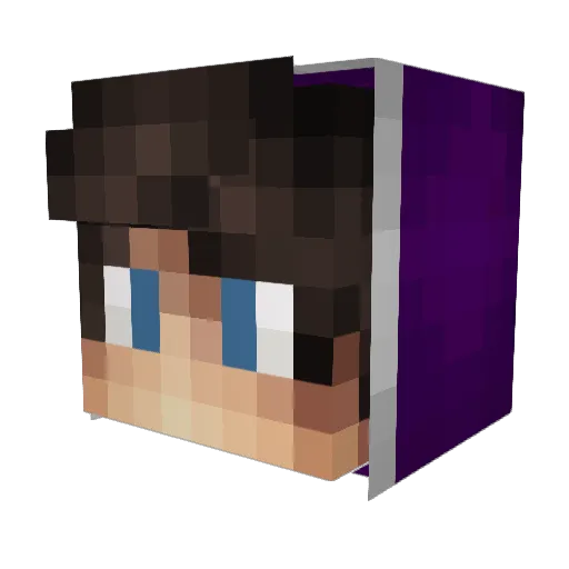Colab Minecraft avatar head, 3D render