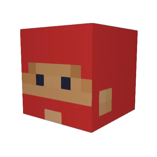 Colacao Minecraft avatar head, 3D render
