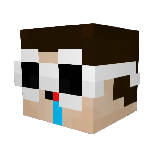 Colacat__ Minecraft avatar head, 3D render