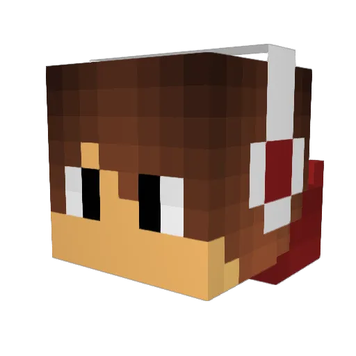 Colacraft05 Minecraft avatar head, 3D render