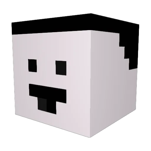 ColadaBoi Minecraft avatar head, 3D render
